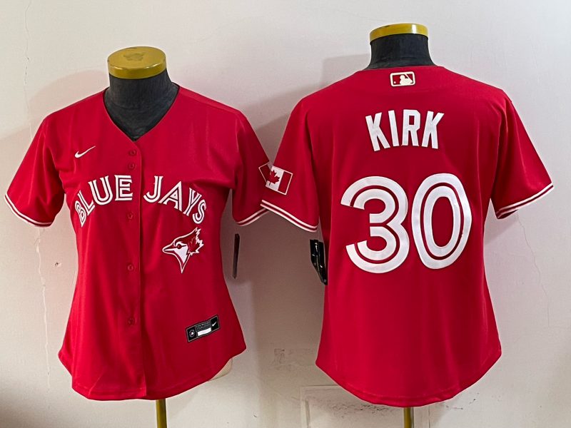 women 2026 Toronto Blue Jays #30 Kirk red Game Nike MLB Jersey 0716001 